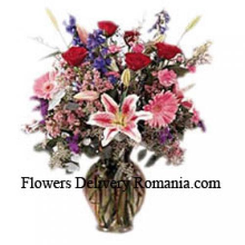 Cute Assorted Flowers in Vase