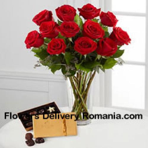 11 Rose Rosse con deliziosi cioccolatini Godiva