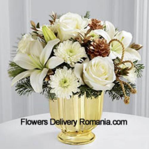 Splendid Arrangement of Lilies, Roses etc